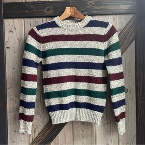 Gerard Works vintage gray striped wool blend sweater size small